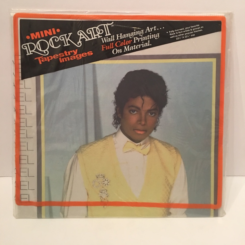 RARE NIB 1983 FABRIC MICHAEL JACKSON POSTER!