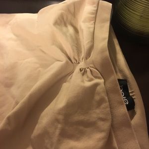 BeBe nude strapless form fitting top