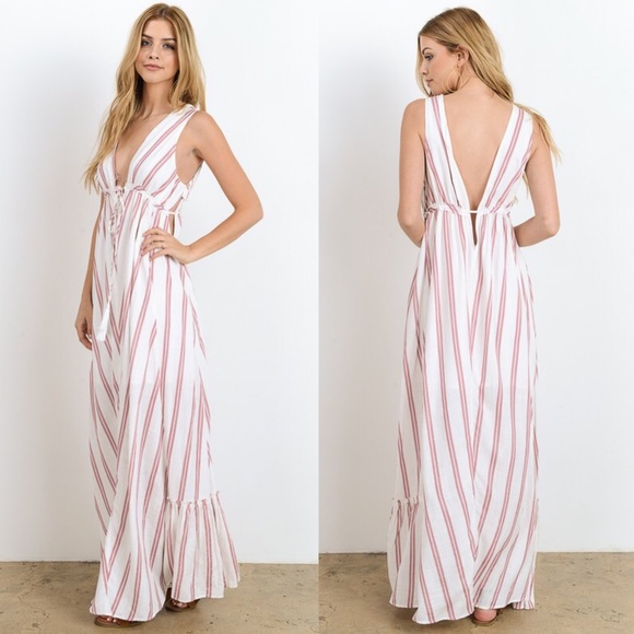 BellanBlue | Dresses | Macie Striped Maxi Dress Rose | Poshmark