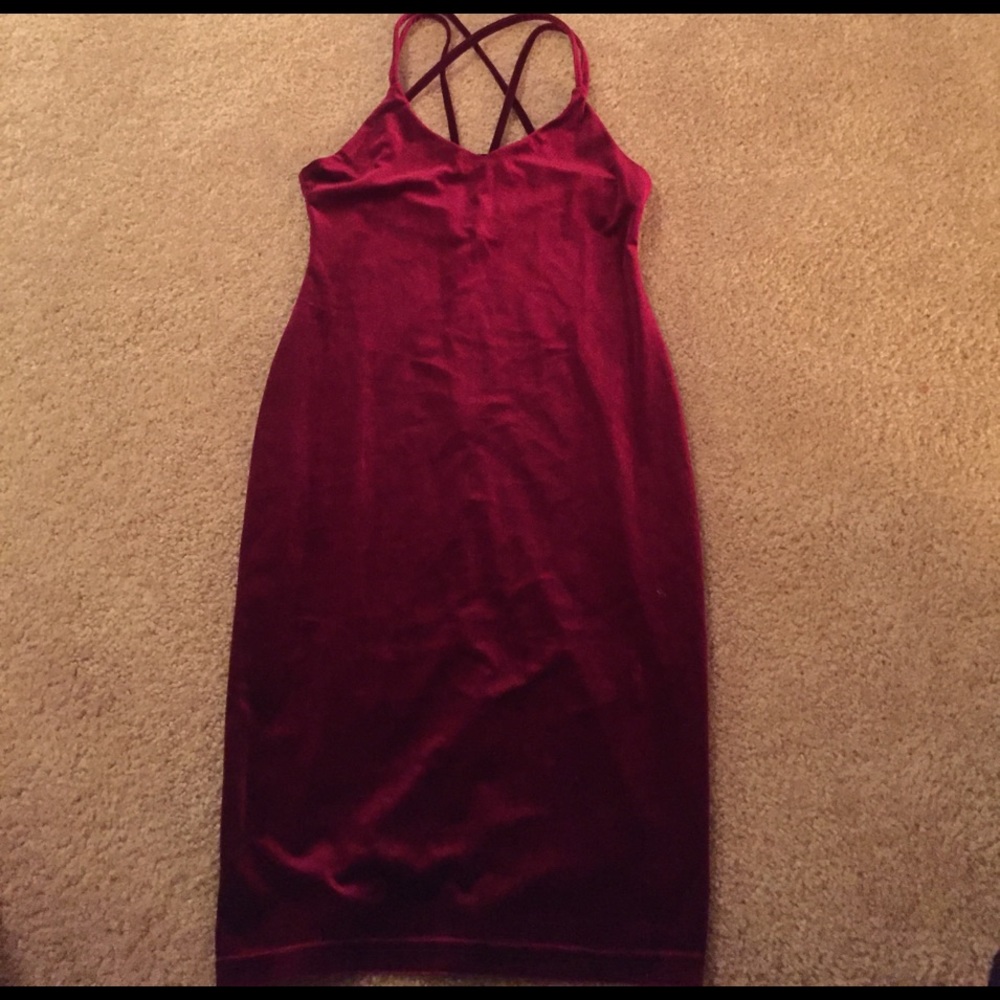 Sexy Red velvet dress