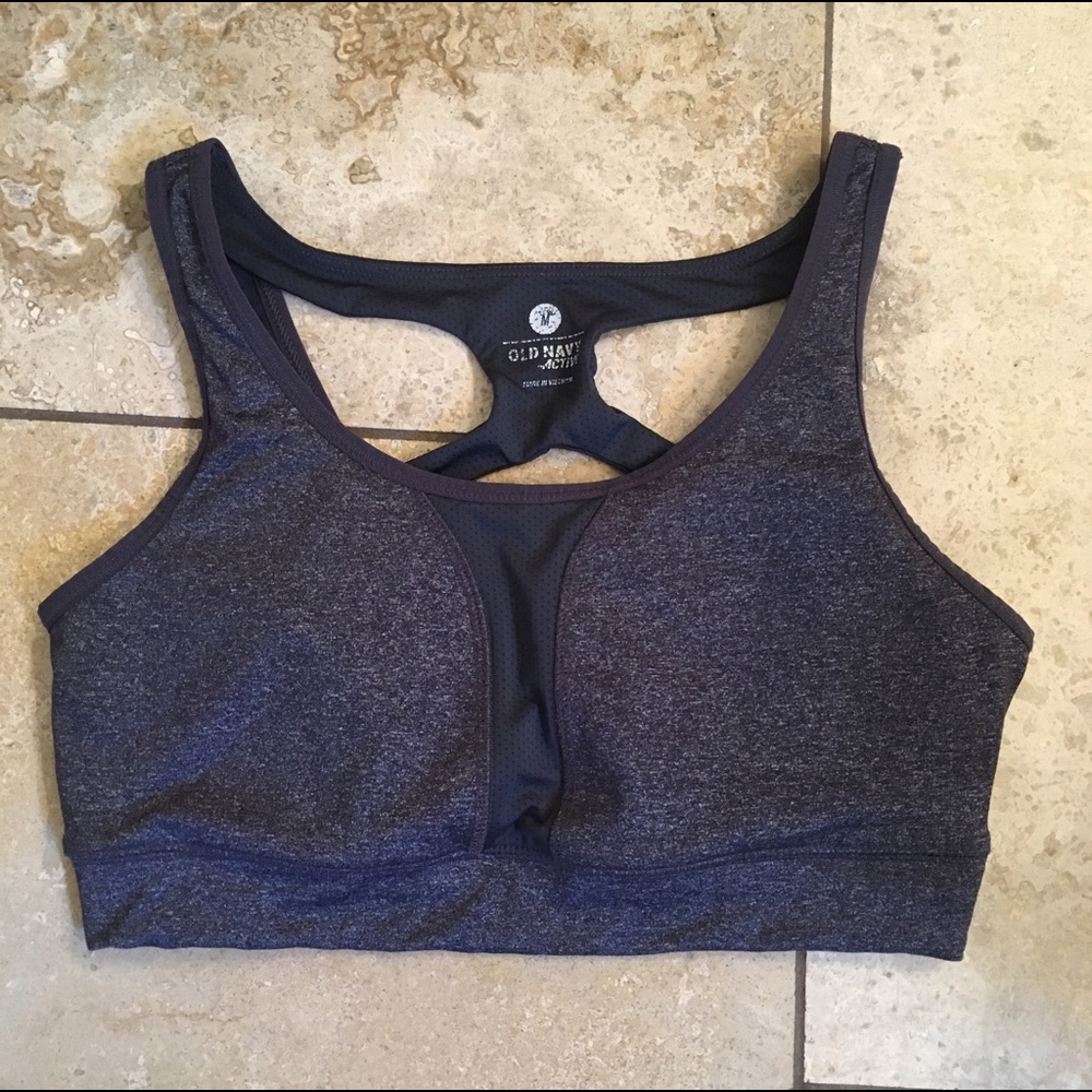 Marl Gray Sport Gym Yoga Bra Medium
