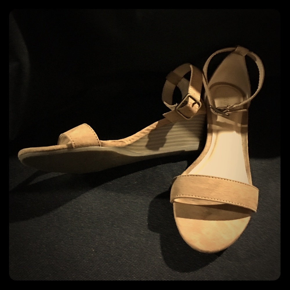 Tan Wedge Sandals