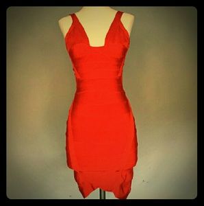 Beautiful Boutique Red Bandage Dress