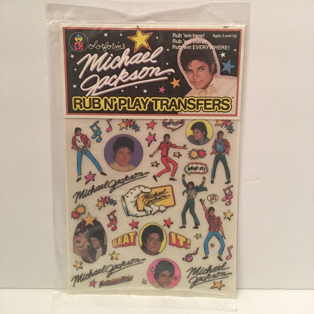 RARE NIB MICHAEL JACKSON COLORFORM   RUB-n-PLAY!!