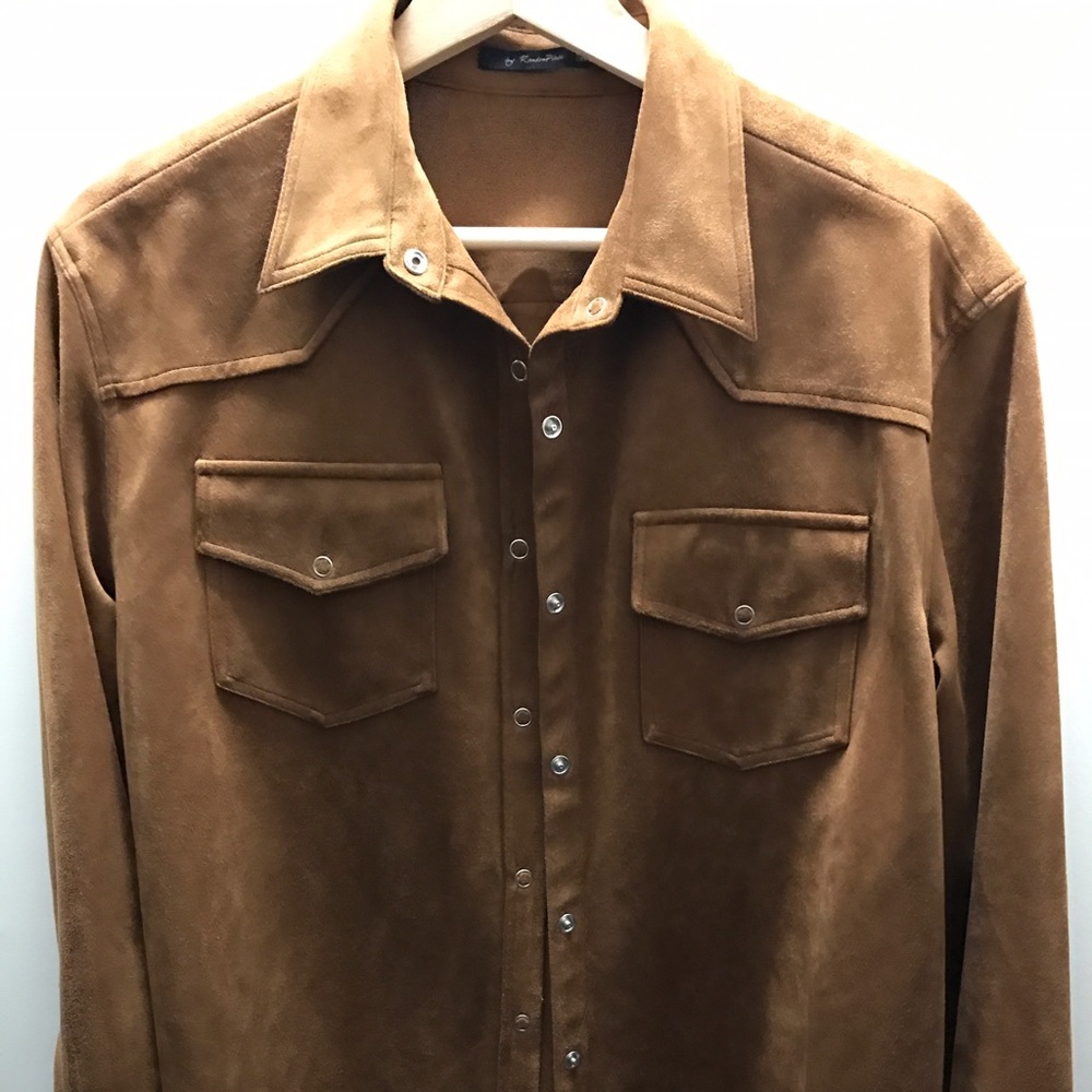 ginger suede leather jacket