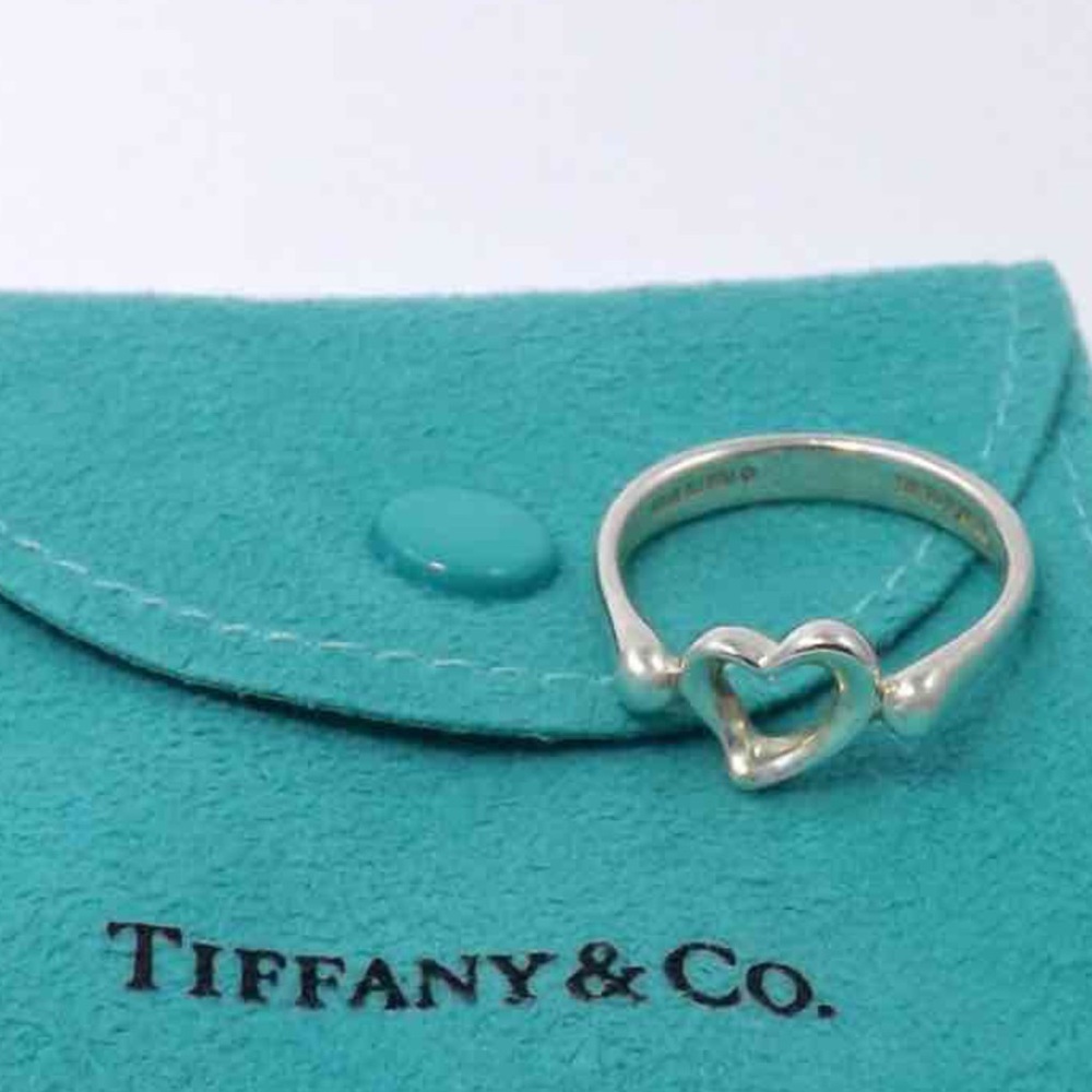 Authentic Tiffany open heart ring. Size 6