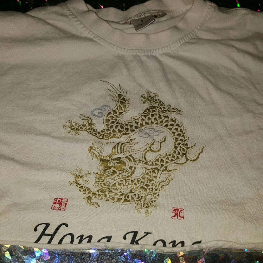 90s GWEN STEFANI INSPIRED DRAGON CROP TOP