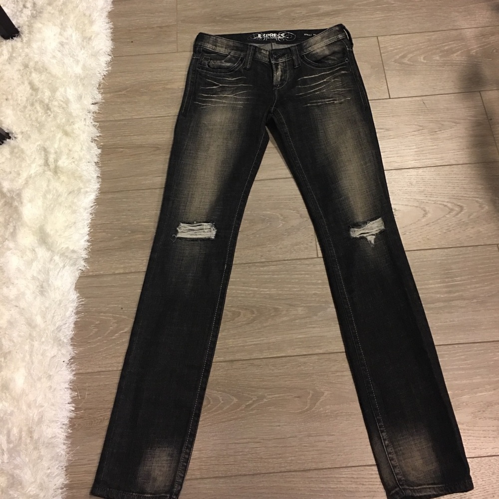 Express skinny rip jeans