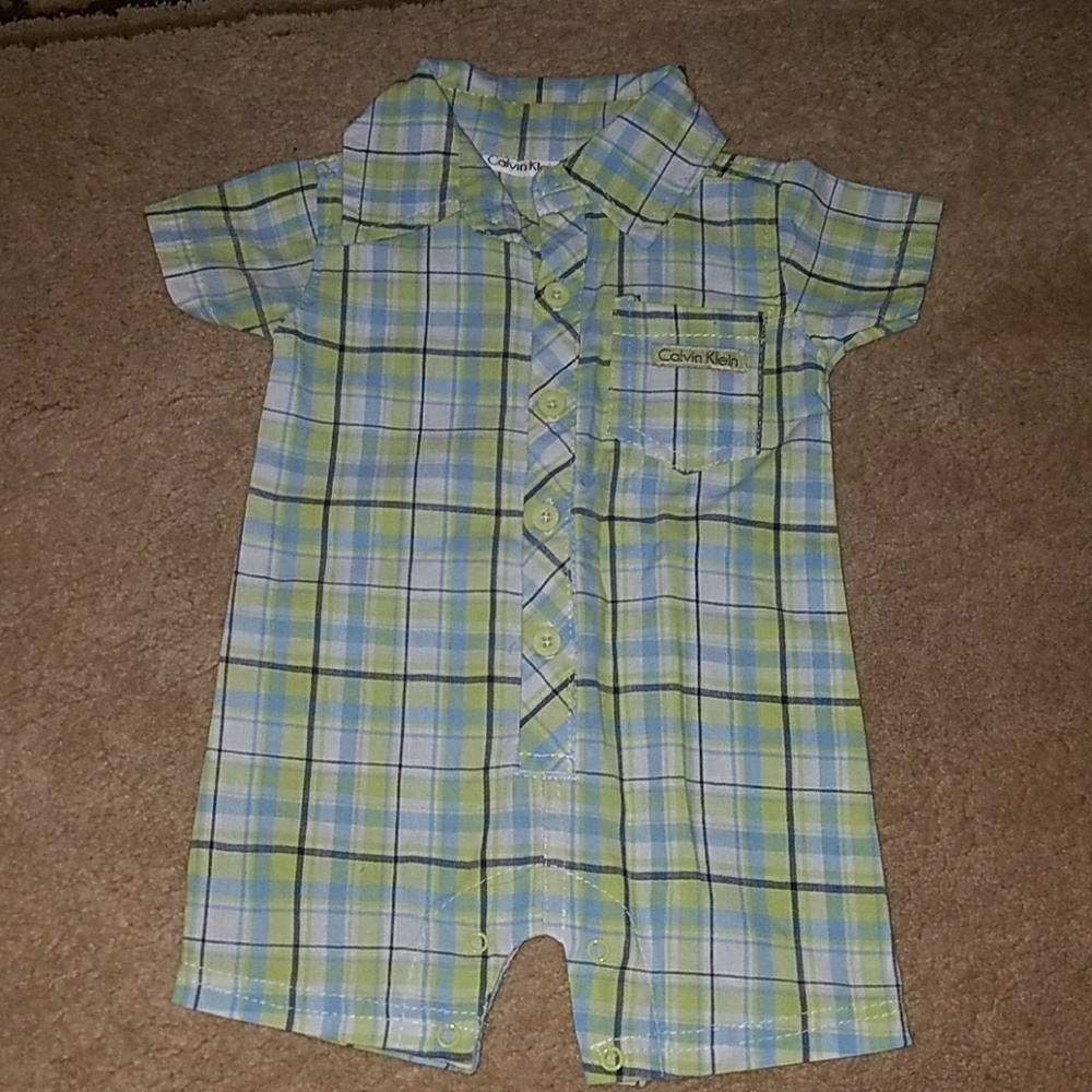 Calvin Klein one piece plaid