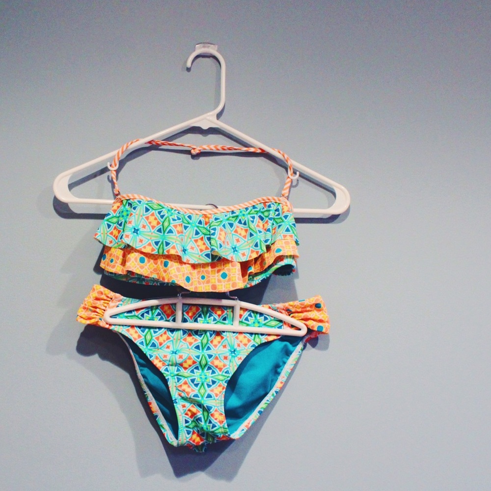 Neon Print Bikini Set