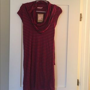 Juicy Couture Red and Gray Striped Dress