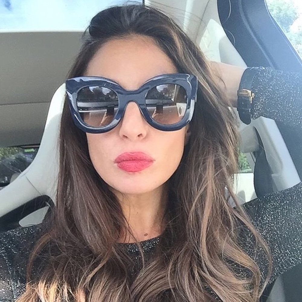 New Oversized Navy Fashion Sunglasses 😎