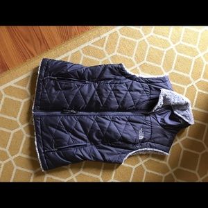North Face eggplant vest. Soft, weather-proof.