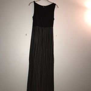 Black and gray maxi dress