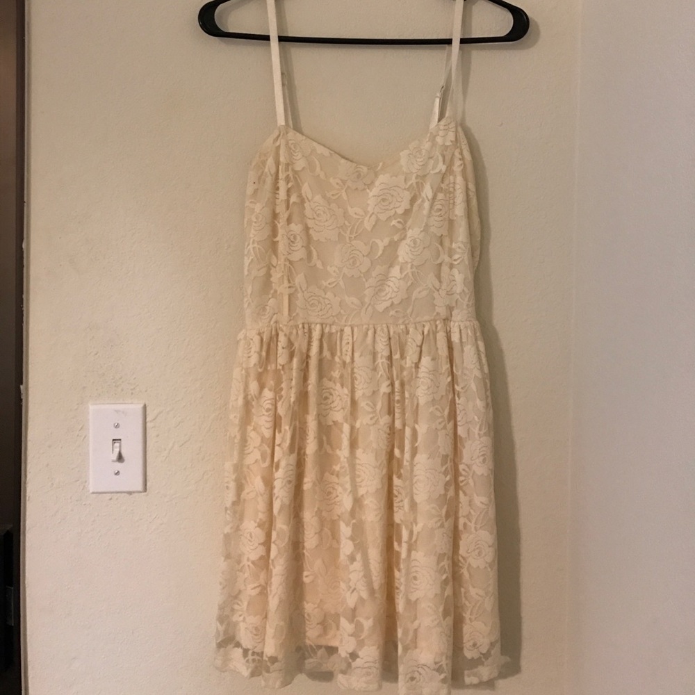 Cream lace dress