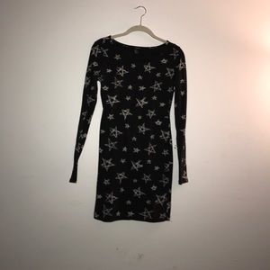 Long sleeve body con midi dress