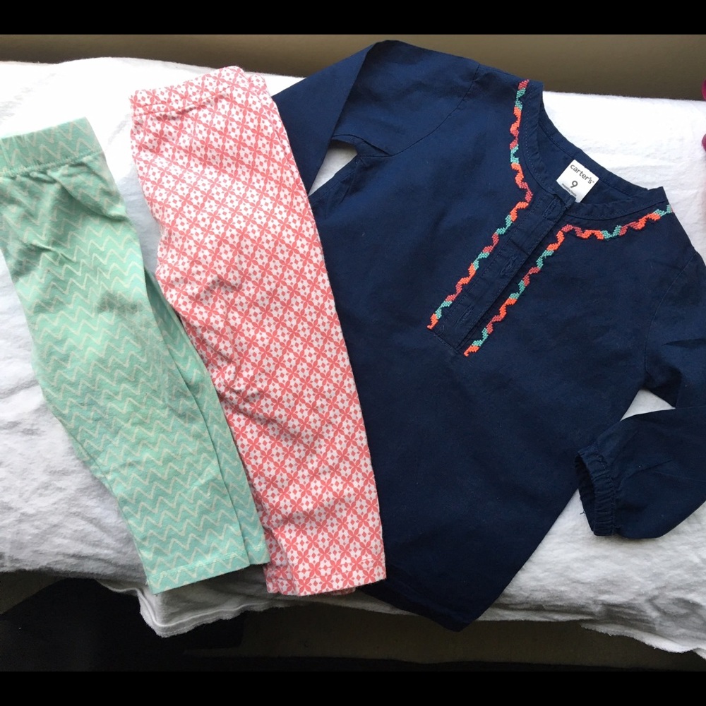 Carters tunic with 2 leggings