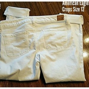 White American Eagle Jegging Crops