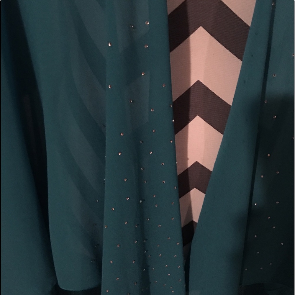 Teal green shear cover sleeveless