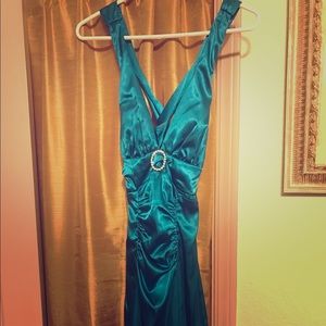 Teal formal dress