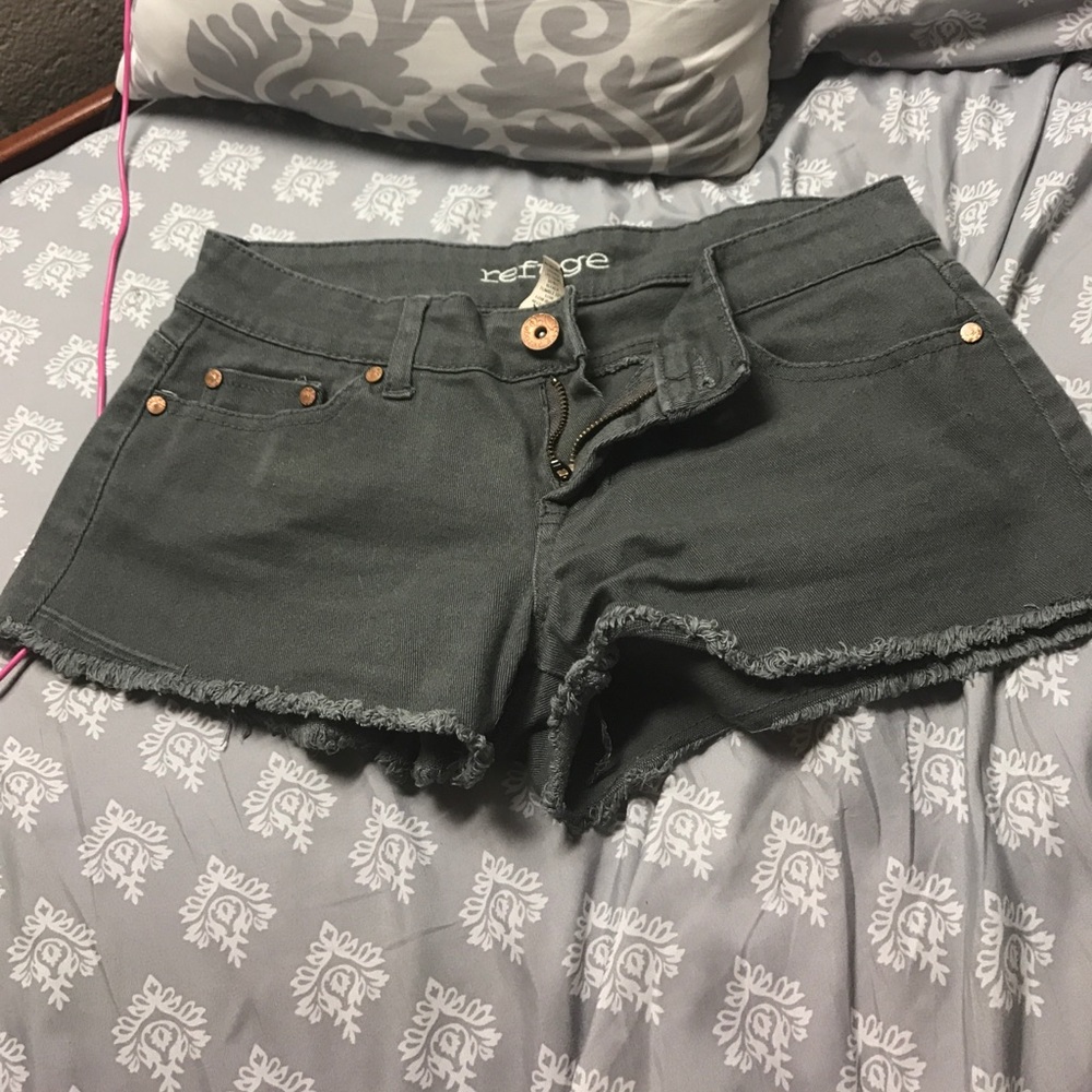 Grey jean shorts