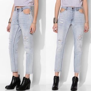 Women's Blue Cutout Straightleg Jean Neptune