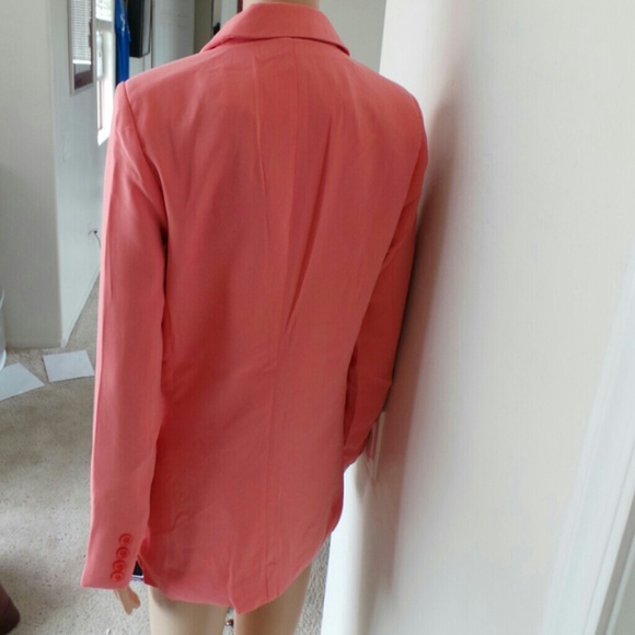 🆕Beautiful Coral Long length boyfriend Blazer - Picture 3 of 8