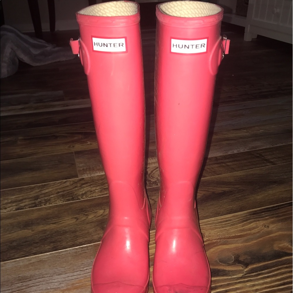 HUNTER PINK RAINBOW BOOTS