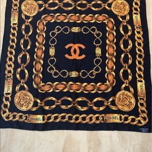 Authentic Chanel silk scarf