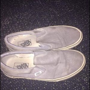 gray slip on vans