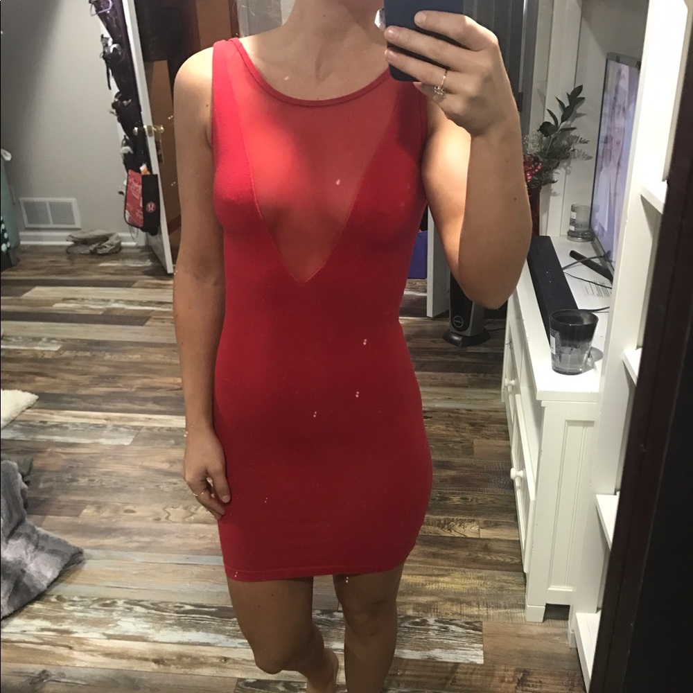 American Apparel red dress