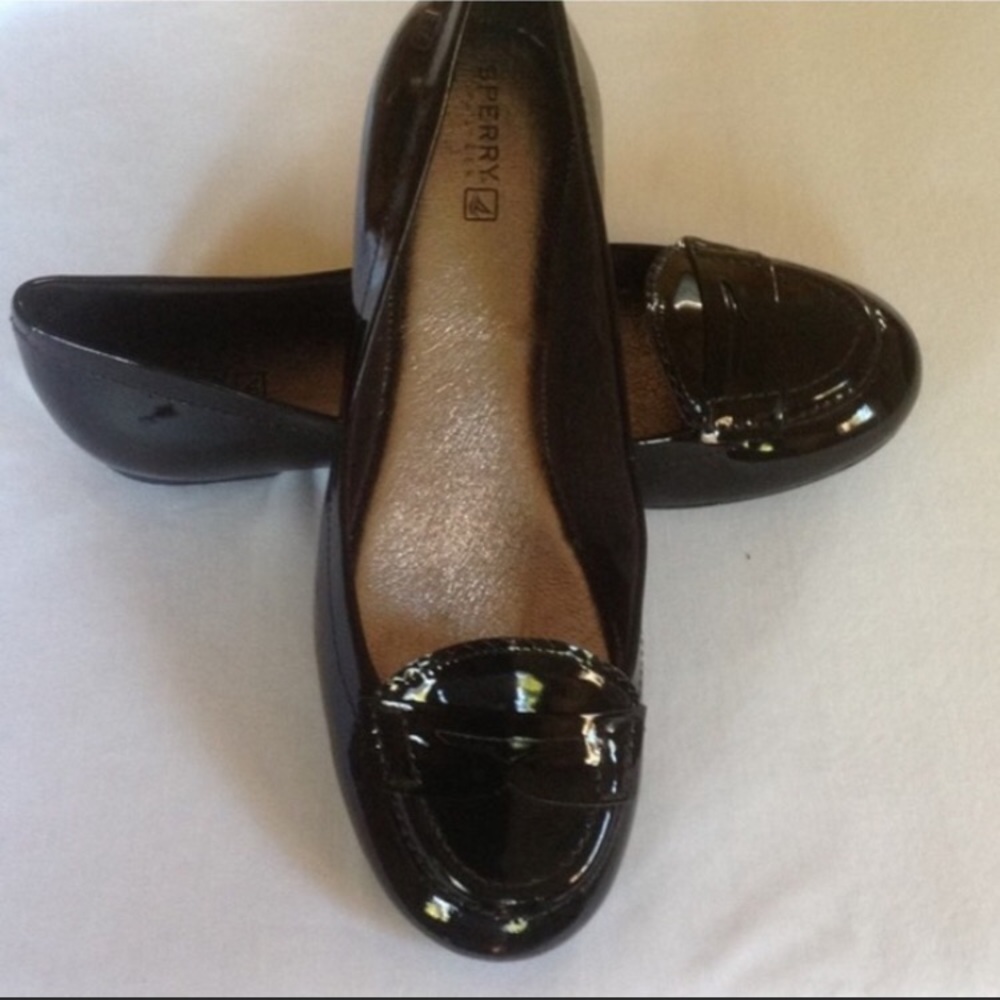 Black Sperry Loafer Flats