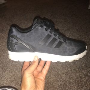 Adidas FX Flux Grey/ Black Cheetah Print Sneakers
