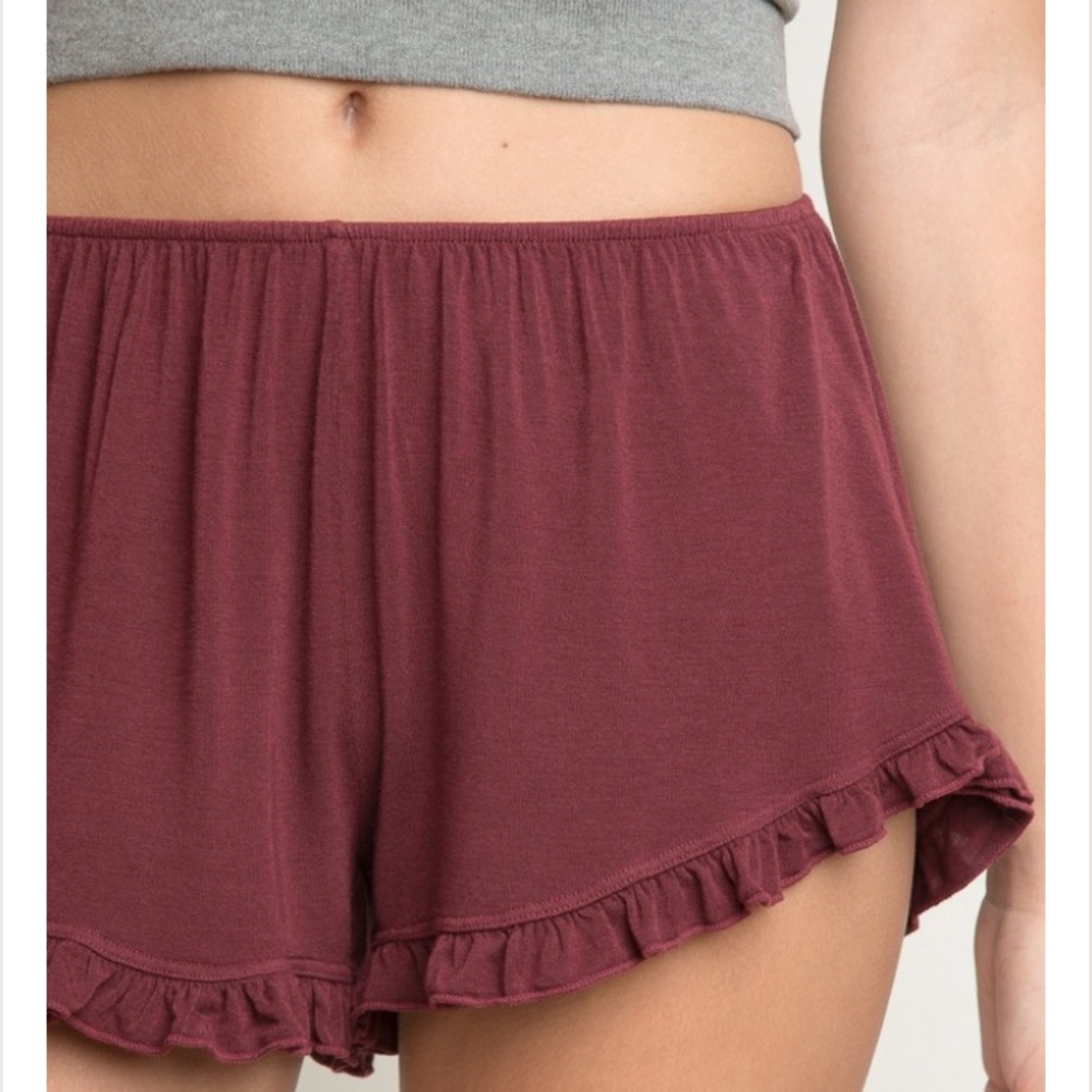 Burgundy Brandy Melville Vodi Shorts
