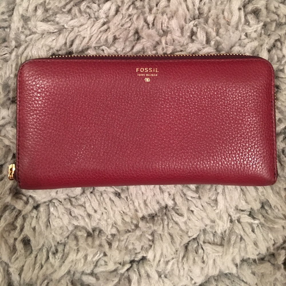 Burgundy Fossil Wallet
