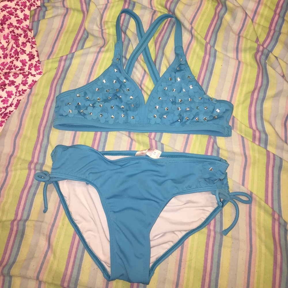 Blue bikini