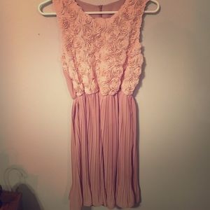 Rose color texture dress