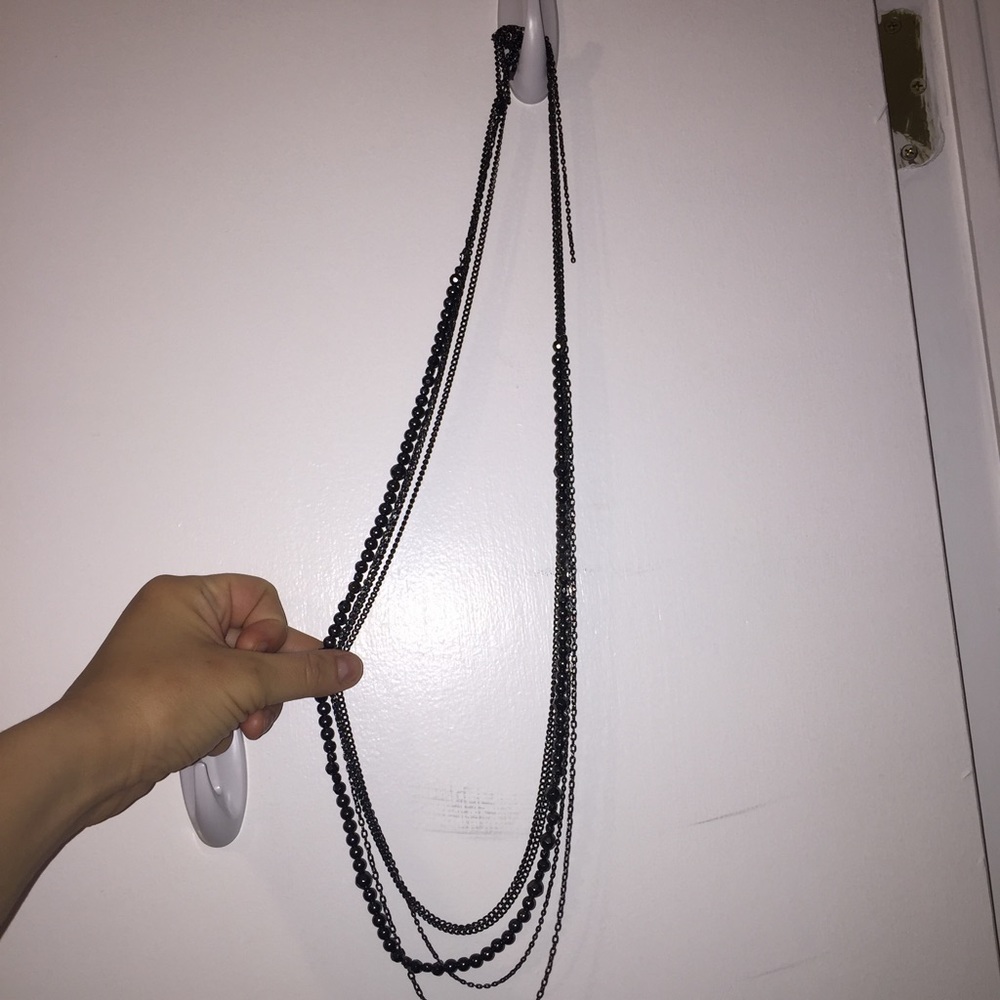 Express Long multi chain necklace
