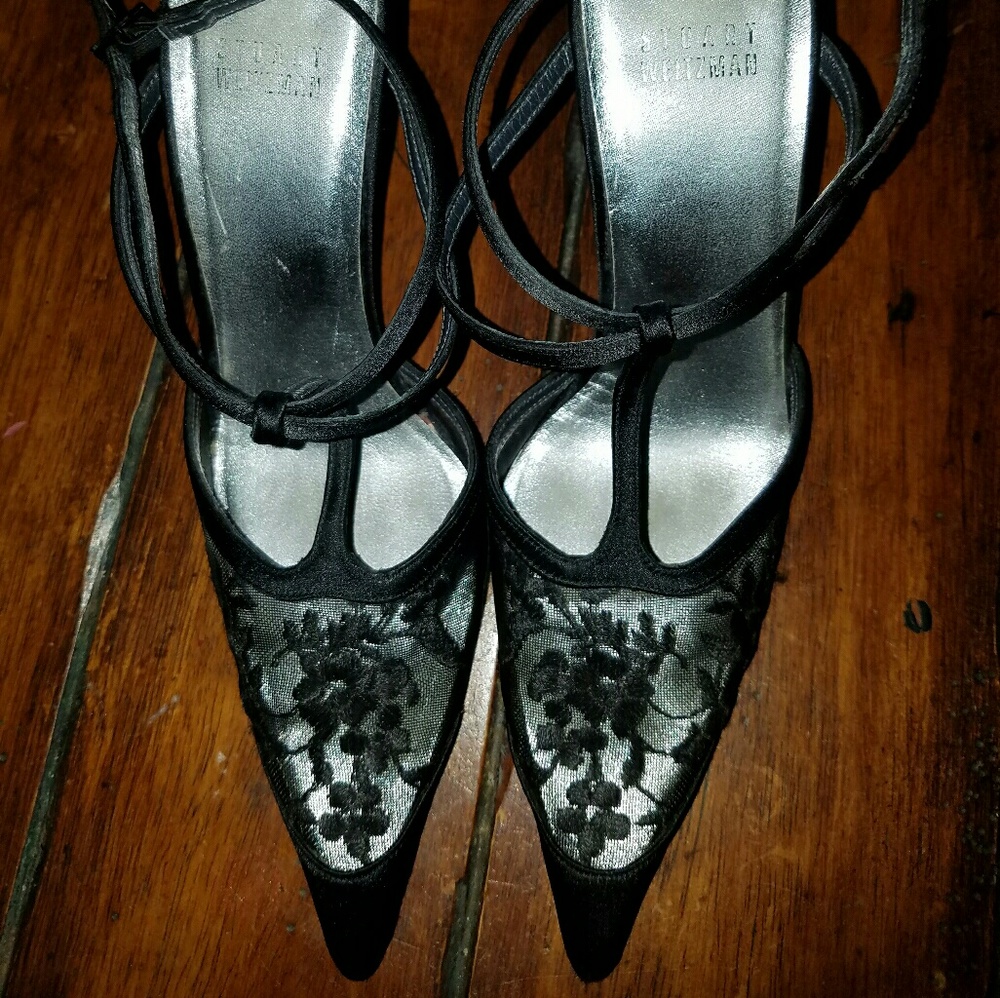 Stuart weitzman lace heels