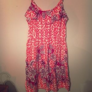 Orange and red tank top dress