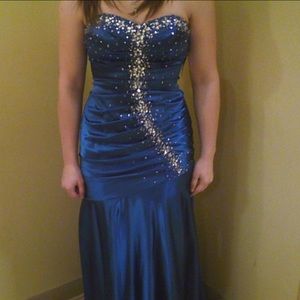 Blue bedazzled dress from Windsor!