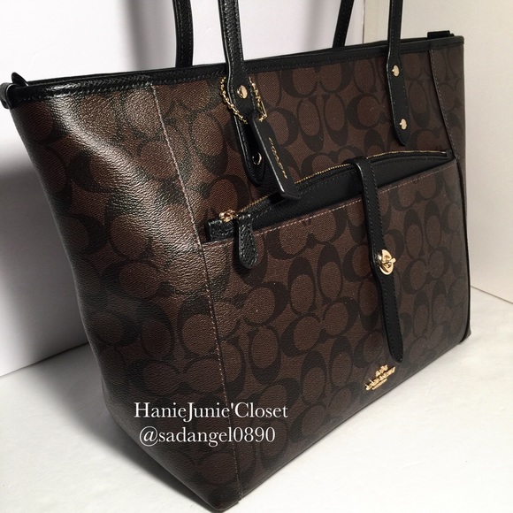 SET COACH CITY ZIP TOTE WITH POUCH+MATCHING WALLET - Picture 2 of 4