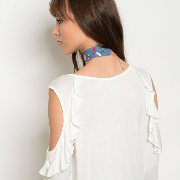 ✨✨✨✨✨🆕Ivory open shoulder long sleeve top - Picture 8 of 8