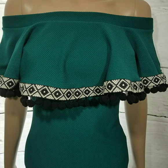 Last one! Off Shoulder Dress Midi Pom - Picture 5 of 6