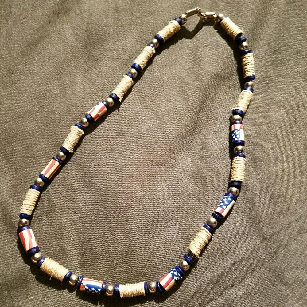 American flag necklace