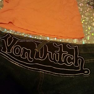 Y2k early 2000s Von Dutch low rise jeans