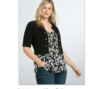 TORRID knit military shrug size 3 nwt