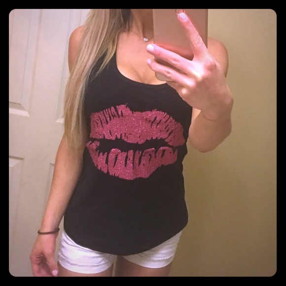New Lips Racerback Tank Top - Picture 3 of 5