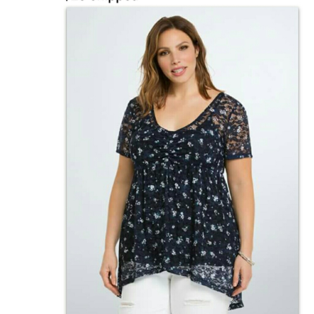 Torrid lace floral baby doll nwt