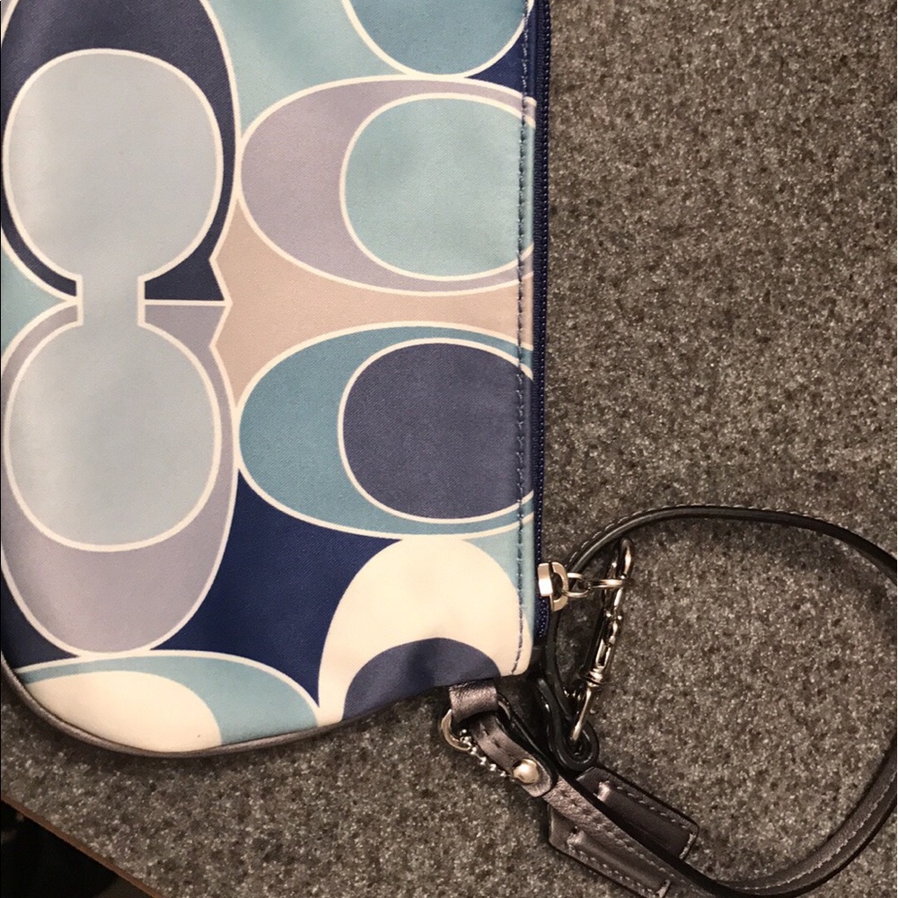 Coach blue Wristlet